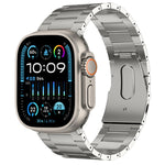 Cinturino per orologio in metallo titanio con sporgenza a tre sfere PG63, For Apple Watch Series 10 46mm, For Apple Watch Series 10 42mm, For Apple Watch SE 2023 44mm, For Apple Watch SE 2023 40mm, For Apple Watch Ultra 2 49mm                          ...