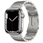 Cinturino per orologio in metallo titanio con sporgenza a tre sfere PG63, For Apple Watch Series 8 41mm, For Apple Watch Series 8 45mm, For Apple Watch SE 2022 40mm, For Apple Watch SE 2022 44mm, For Apple Watch Series 7 41mm                           ...