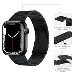 Cinturino per orologio in metallo titanio con sporgenza a tre sfere PG63, For Apple Watch Series 2 42mm, For Apple Watch Series 2 38mm, For Apple Watch 42mm, For Apple Watch 38mm