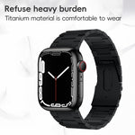 Cinturino per orologio in metallo titanio con sporgenza a tre sfere PG63, For Apple Watch Series 6 40mm, For Apple Watch Series 6 44mm, For Apple Watch Series 5 44mm, For Apple Watch Series 5 40mm, For Apple Watch Series 4 44mm                         ...