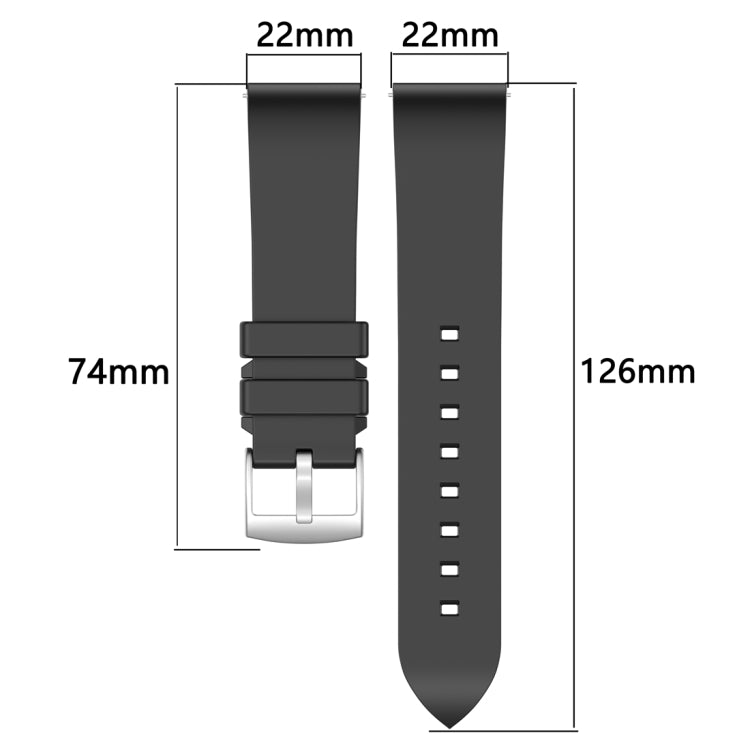 Cinturino per orologio in gomma fluorurata, 20mm, 22mm