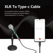 Cavo audio da Tipo C maschio a XLR femmina per microfono