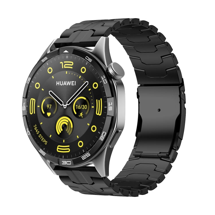 Cinturino per orologio in acciaio inossidabile con doppia fibbia di sicurezza, 22mm