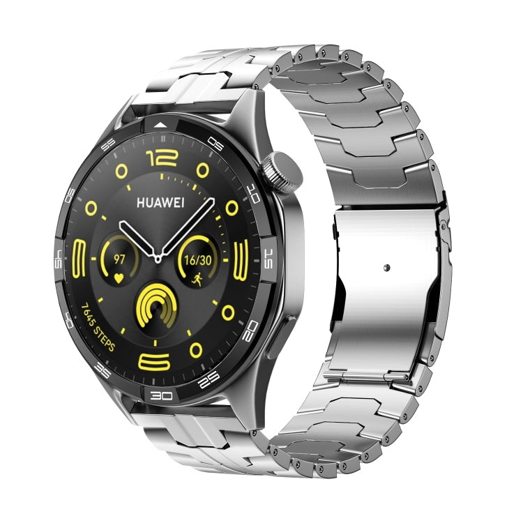 Cinturino per orologio in acciaio inossidabile con doppia fibbia di sicurezza, 22mm