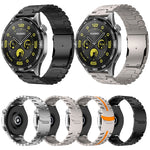 Cinturino per orologio in acciaio inossidabile con doppia fibbia di sicurezza, 22mm
