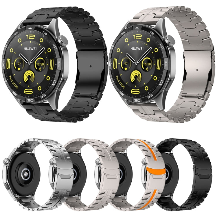 Cinturino per orologio in acciaio inossidabile con doppia fibbia di sicurezza, 22mm