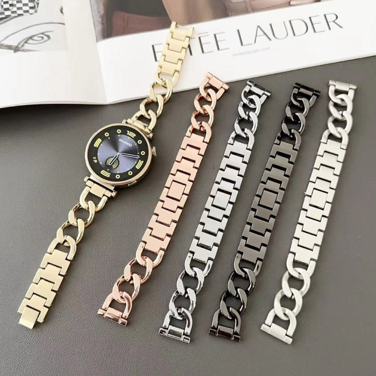 Cinturino per orologio in metallo con catena di jeans, 18mm