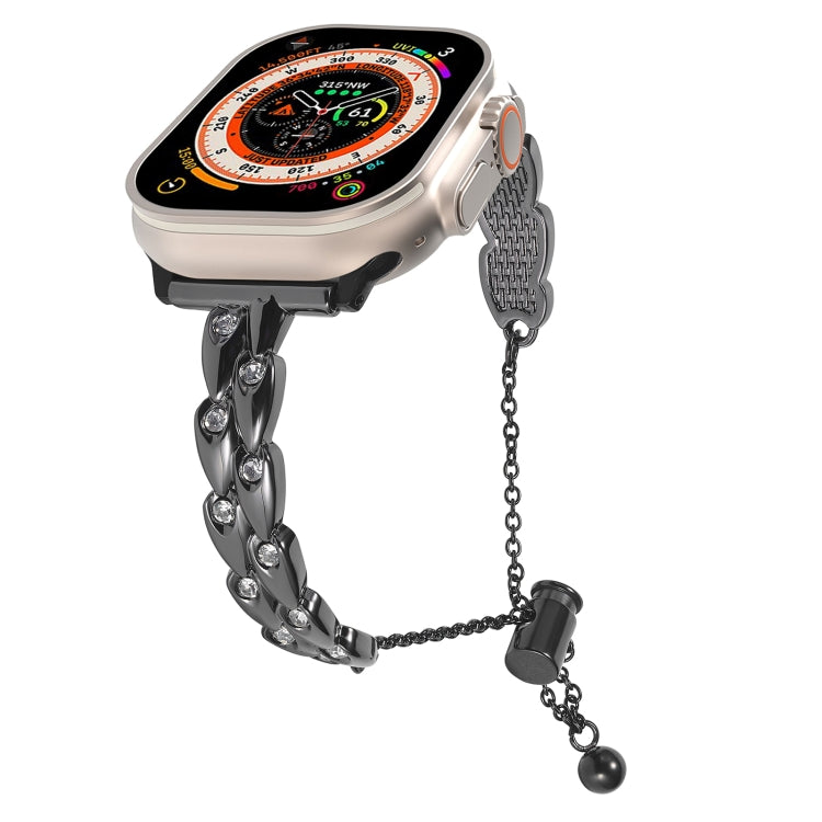Cinturino per orologio con cinturino in metallo con strass pavone, For Apple Watch SE 2023 44mm, For Apple Watch SE 2023 40mm, For Apple Watch Ultra 2 49mm, For Apple Watch Series 9 45mm, For Apple Watch Series 9 41mm, For Apple Watch Ultra 49mm