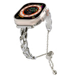 Cinturino per orologio con cinturino in metallo con strass pavone, For Apple Watch SE 2023 44mm, For Apple Watch SE 2023 40mm, For Apple Watch Ultra 2 49mm, For Apple Watch Series 9 45mm, For Apple Watch Series 9 41mm, For Apple Watch Ultra 49mm