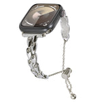 Cinturino per orologio con cinturino in metallo con strass pavone, For Apple Watch Series 4 44mm, For Apple Watch Series 4 40mm, For Apple Watch Series 3 38mm, For Apple Watch Series 3 42mm, For Apple Watch Series 2 42mm, For Apple Watch Series 2 38mm
