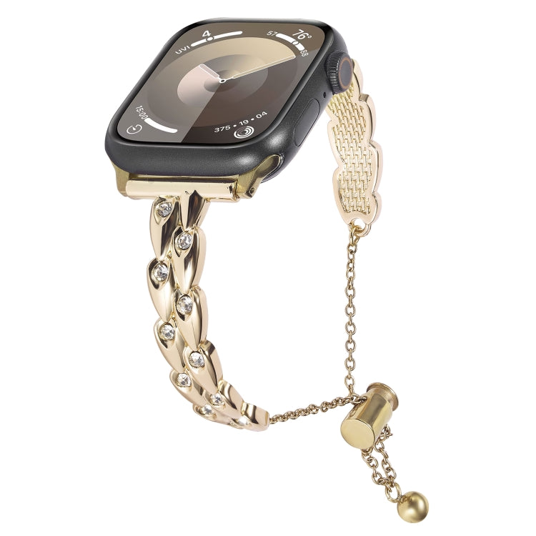 Cinturino per orologio con cinturino in metallo con strass pavone, For Apple Watch 42mm, For Apple Watch 38mm