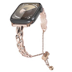 Cinturino per orologio con cinturino in metallo con strass pavone, For Apple Watch 42mm, For Apple Watch 38mm