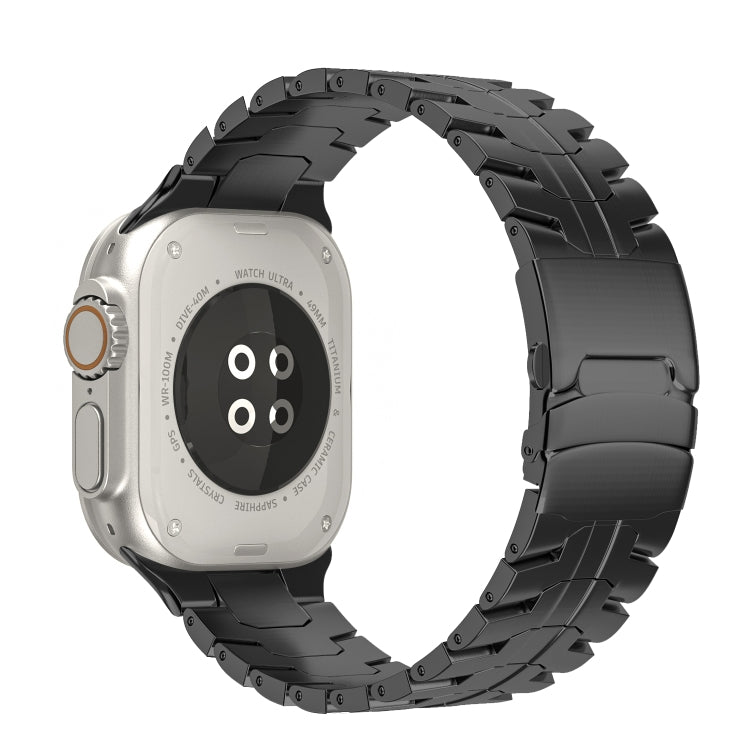 Cinturino per orologio in acciaio al titanio con fibbia a doppia chiusura, For Apple Watch SE 2023 44mm, For Apple Watch SE 2023 40mm, For Apple Watch Ultra 2 49mm, For Apple Watch Series 9 45mm, For Apple Watch Series 9 41mm, For Apple Watch Ultra 49mm
