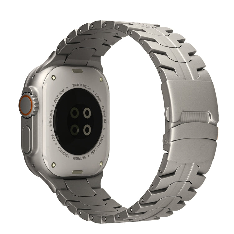 Cinturino per orologio in acciaio al titanio con fibbia a doppia chiusura, For Apple Watch SE 2023 44mm, For Apple Watch SE 2023 40mm, For Apple Watch Ultra 2 49mm, For Apple Watch Series 9 45mm, For Apple Watch Series 9 41mm, For Apple Watch Ultra 49mm