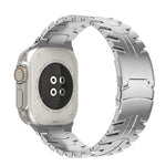 Cinturino per orologio in acciaio al titanio con fibbia a doppia chiusura, For Apple Watch SE 2023 44mm, For Apple Watch SE 2023 40mm, For Apple Watch Ultra 2 49mm, For Apple Watch Series 9 45mm, For Apple Watch Series 9 41mm, For Apple Watch Ultra 49mm