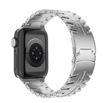 Cinturino per orologio in acciaio al titanio con fibbia a doppia chiusura, For Apple Watch SE 2023 44mm, For Apple Watch SE 2023 40mm, For Apple Watch Ultra 2 49mm, For Apple Watch Series 9 45mm, For Apple Watch Series 9 41mm, For Apple Watch Ultra 49mm