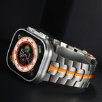 Cinturino per orologio in acciaio al titanio con fibbia a doppia chiusura, For Apple Watch SE 2023 44mm, For Apple Watch SE 2023 40mm, For Apple Watch Ultra 2 49mm, For Apple Watch Series 9 45mm, For Apple Watch Series 9 41mm, For Apple Watch Ultra 49mm