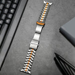 Cinturino per orologio in acciaio al titanio con fibbia a doppia chiusura, For Apple Watch Series 4 44mm, For Apple Watch Series 4 40mm, For Apple Watch Series 3 38mm, For Apple Watch Series 3 42mm, For Apple Watch Series 2 42mm                        ...