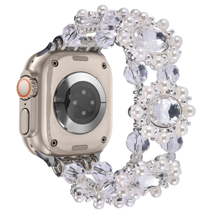 Cinturino per orologio con bracciale in pietre preziose e perline, For Apple Watch SE 2023 44mm, For Apple Watch SE 2023 40mm, For Apple Watch Ultra 2 49mm, For Apple Watch Series 9 45mm, For Apple Watch Series 9 41mm, For Apple Watch Ultra 49mm