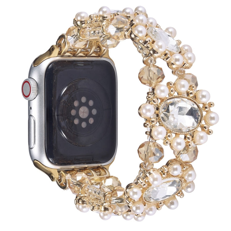 Cinturino per orologio con bracciale in pietre preziose e perline, For Apple Watch Series 8 41mm, For Apple Watch Series 8 45mm, For Apple Watch SE 2022 40mm, For Apple Watch SE 2022 44mm, For Apple Watch Series 7 41mm, For Apple Watch Series 7 45mm
