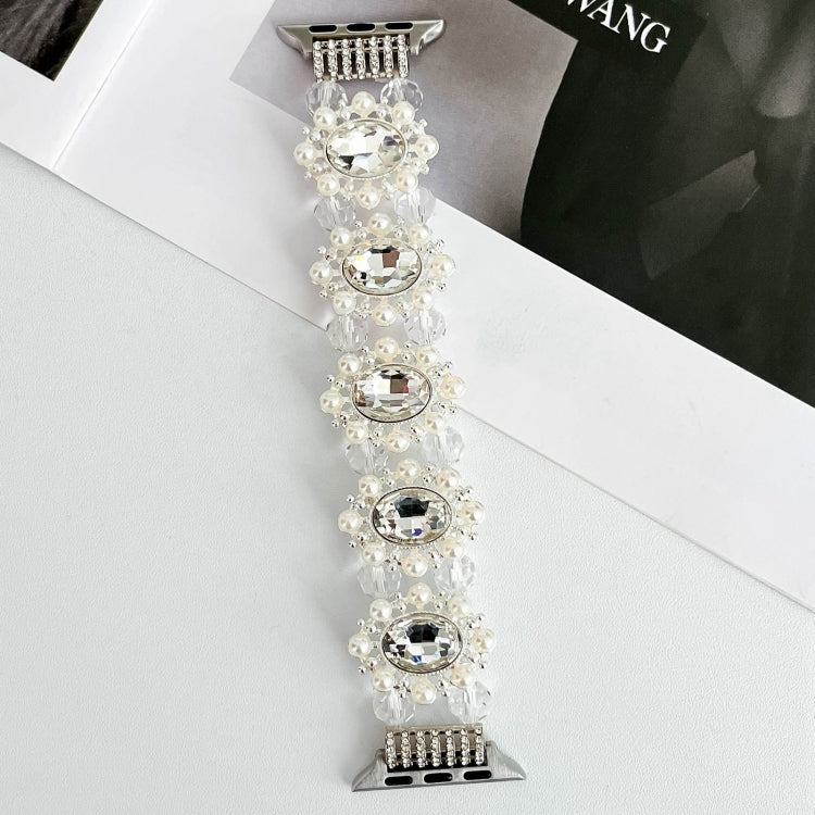 Cinturino per orologio con bracciale in pietre preziose e perline, For Apple Watch 42mm, For Apple Watch 38mm