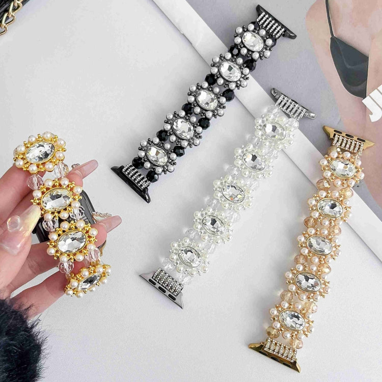 Cinturino per orologio con bracciale in pietre preziose e perline, For Apple Watch SE 2023 44mm, For Apple Watch SE 2023 40mm, For Apple Watch Ultra 2 49mm, For Apple Watch Series 9 45mm, For Apple Watch Series 9 41mm, For Apple Watch Ultra 49mm