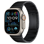 Cinturino per orologio in metallo titanio con barre a molla con articolazione in bambù a perla singola PG65, For Apple Watch Series 10 46mm, For Apple Watch Series 10 42mm, For Apple Watch SE 2023 44mm, For Apple Watch SE 2023 40mm                     ...