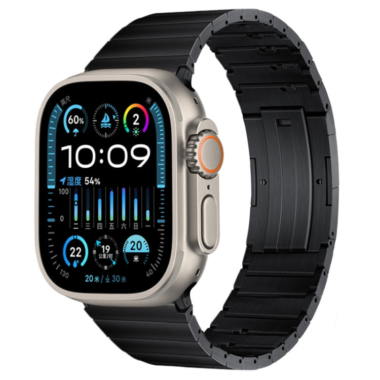 Cinturino per orologio in metallo titanio con barre a molla con articolazione in bambù a perla singola PG65, For Apple Watch Series 10 46mm, For Apple Watch Series 10 42mm, For Apple Watch SE 2023 44mm, For Apple Watch SE 2023 40mm                     ...