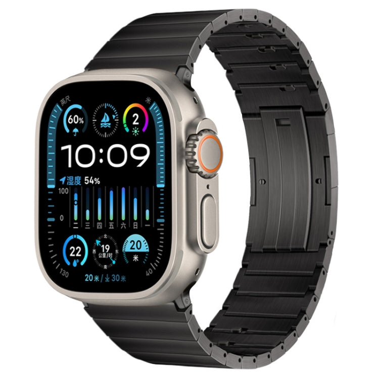 Cinturino per orologio in metallo titanio con barre a molla con articolazione in bambù a perla singola PG65, For Apple Watch Series 10 46mm, For Apple Watch Series 10 42mm, For Apple Watch SE 2023 44mm, For Apple Watch SE 2023 40mm                     ...