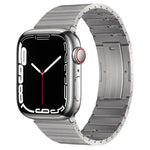 Cinturino per orologio in metallo titanio con barre a molla con articolazione in bambù a perla singola PG65, For Apple Watch Series 6 40mm, For Apple Watch Series 6 44mm, For Apple Watch Series 5 44mm, For Apple Watch Series 5 40mm                     ...