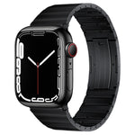 Cinturino per orologio in metallo titanio con barre a molla con articolazione in bambù a perla singola PG65, For Apple Watch Series 6 40mm, For Apple Watch Series 6 44mm, For Apple Watch Series 5 44mm, For Apple Watch Series 5 40mm                     ...