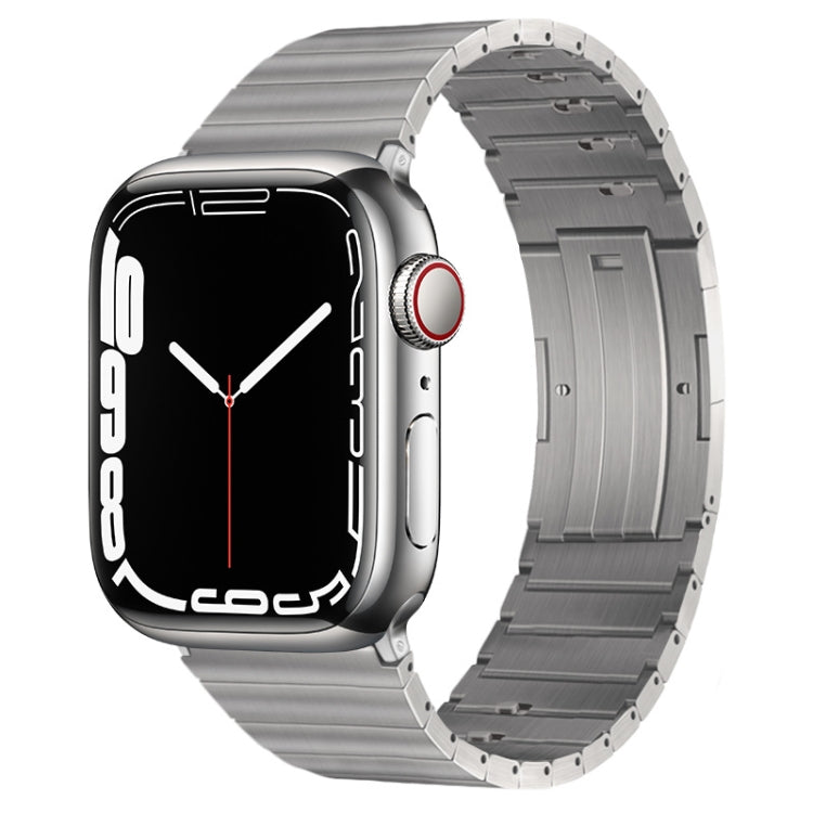 Cinturino per orologio in metallo titanio con barre a molla con articolazione in bambù a perla singola PG65, For Apple Watch Series 6 40mm, For Apple Watch Series 6 44mm, For Apple Watch Series 5 44mm, For Apple Watch Series 5 40mm                     ...