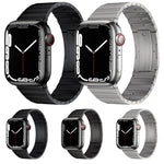 Cinturino per orologio in metallo titanio con barre a molla con articolazione in bambù a perla singola PG65, For Apple Watch Series 8 41mm, For Apple Watch Series 8 45mm, For Apple Watch SE 2022 40mm, For Apple Watch SE 2022 44mm                       ...