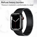 Cinturino per orologio in metallo titanio con barre a molla con articolazione in bambù a perla singola PG65, For Apple Watch Series 6 40mm, For Apple Watch Series 6 44mm, For Apple Watch Series 5 44mm, For Apple Watch Series 5 40mm                     ...
