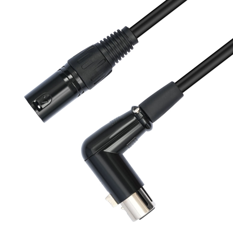 XK041L Cavo audio XLR maschio dritto a gomito femmina a 3 pin, 0.3m, 1m, 2m, 3m, 5m, 10m
