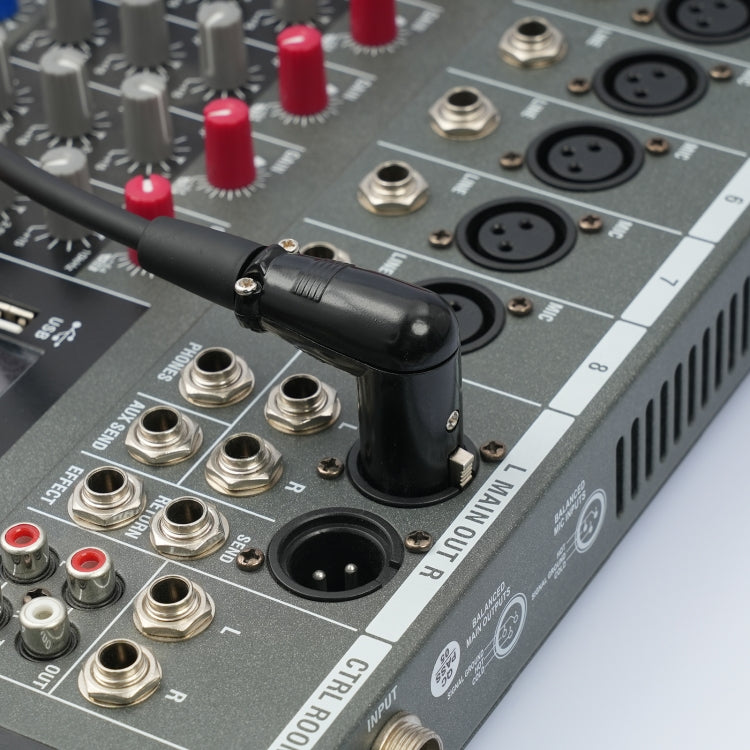 XK041L Cavo audio XLR maschio dritto a gomito femmina a 3 pin, 0.3m, 1m, 2m, 3m, 5m, 10m
