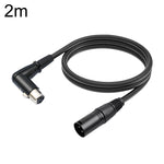 Cavo audio XLR maschio dritto a gomito 3 pin
