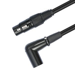 Cavo audio XLR 3 pin femmina dritto a gomito 0.3-10m