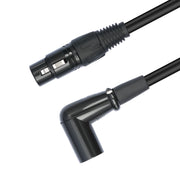Cavo audio XLR 3 pin femmina dritto a gomito 0.3-10m