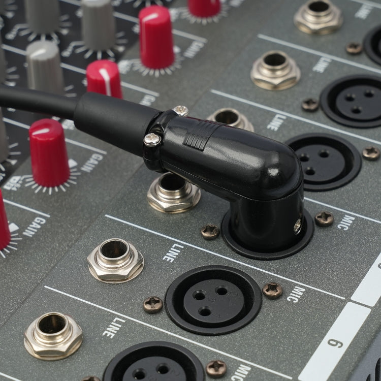 XK042L Cavo audio XLR femmina dritto a gomito maschio a 3 pin, 0.3m, 1m, 2m, 3m, 5m, 10m