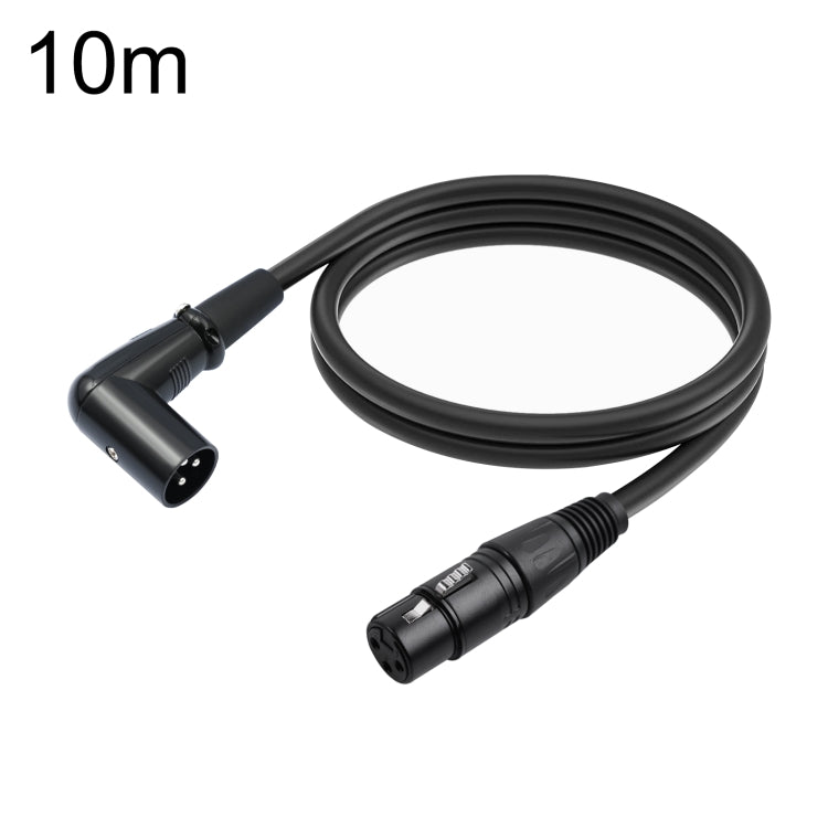 XK042L Cavo audio XLR femmina dritto a gomito maschio a 3 pin, 0.3m, 1m, 2m, 3m, 5m, 10m