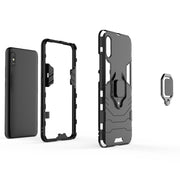 Custodia protettiva anticaduta per PC + TPU con supporto per anello magnetico, For Xiaomi Redmi 9A, For Xiaomi Redmi 9C, For Huawei Enjoy 20, For Huawei Maimang 9, For OPPO Realme C11