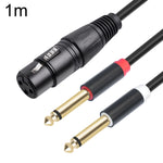 Cavo audio Y XLR femmina a doppio 6,35 mm TRS maschio