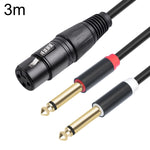 Cavo audio Y XLR femmina a doppio 6,35 mm TRS maschio
