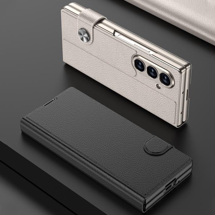 Custodia per telefono in pelle flip integrata GKK, For Galaxy Z Fold8 Ultra 5G, For Samsung Galaxy Z Fold7 5G, For Samsung Galaxy Z Fold6