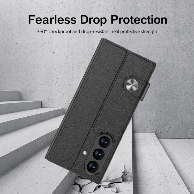 Custodia per telefono in pelle flip integrata GKK, For Galaxy Z Fold8 Ultra 5G, For Samsung Galaxy Z Fold7 5G, For Samsung Galaxy Z Fold6