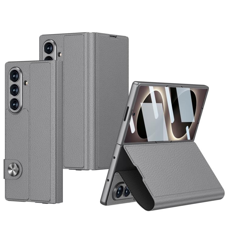 Custodia per telefono in pelle flip integrata GKK, For Galaxy Z Fold8 Ultra 5G, For Samsung Galaxy Z Fold7 5G, For Samsung Galaxy Z Fold6