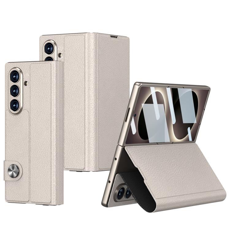 Custodia per telefono in pelle flip integrata GKK, For Galaxy Z Fold8 Ultra 5G, For Samsung Galaxy Z Fold7 5G, For Samsung Galaxy Z Fold6