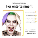 Accessori Hip Hop Set di denti d'oro Placcatura in oro reale Set di protesi superiore liscio superiore otto inferiore sei