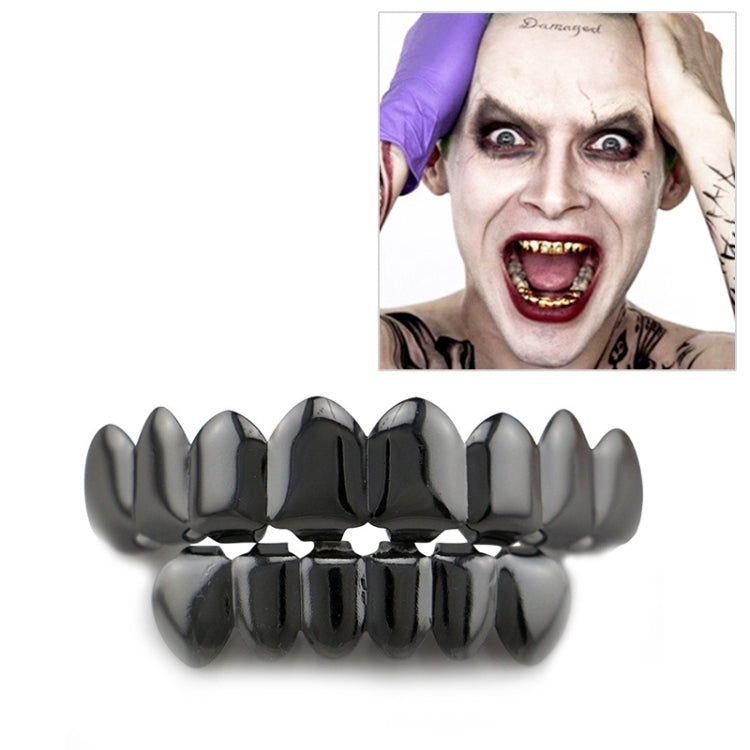Accessori Hip Hop Set di denti d'oro Placcatura in oro reale Set di protesi superiore liscio superiore otto inferiore sei